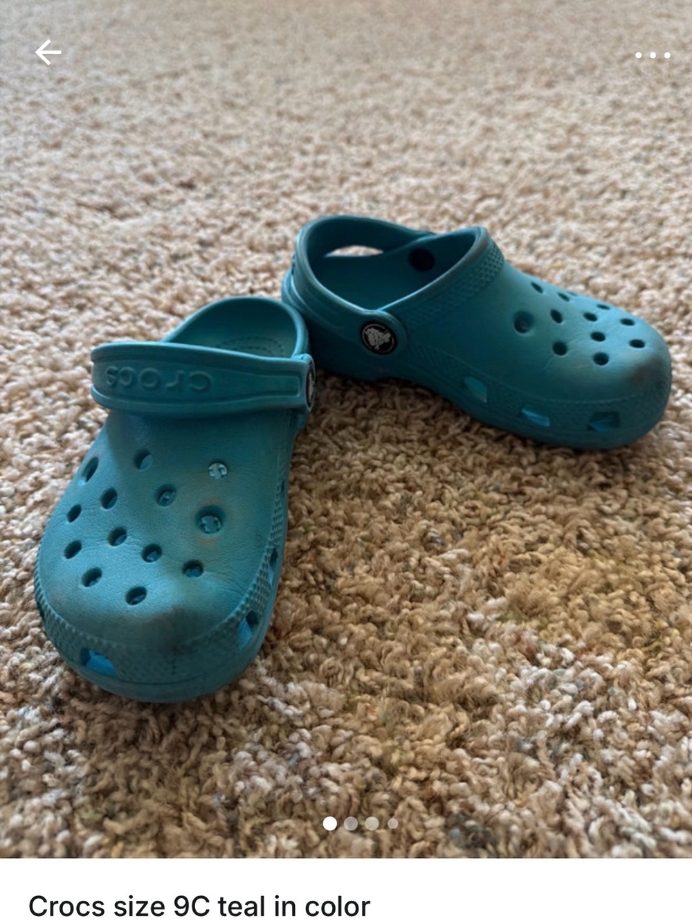 CROCS Kids Water Shoe Clogs in Teal Blue
